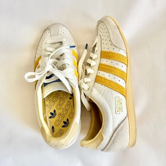 ADIDAS Originals Japan Suede-Trimmed Perforated Leather Sneakers Women's Size 7 - Picture 3 of 16